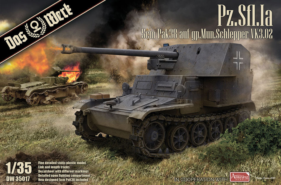 1/35 Das Werk - Pz.Sfl.Ia 5cm Pak38 auf.Mun.Schlepper VK3.02