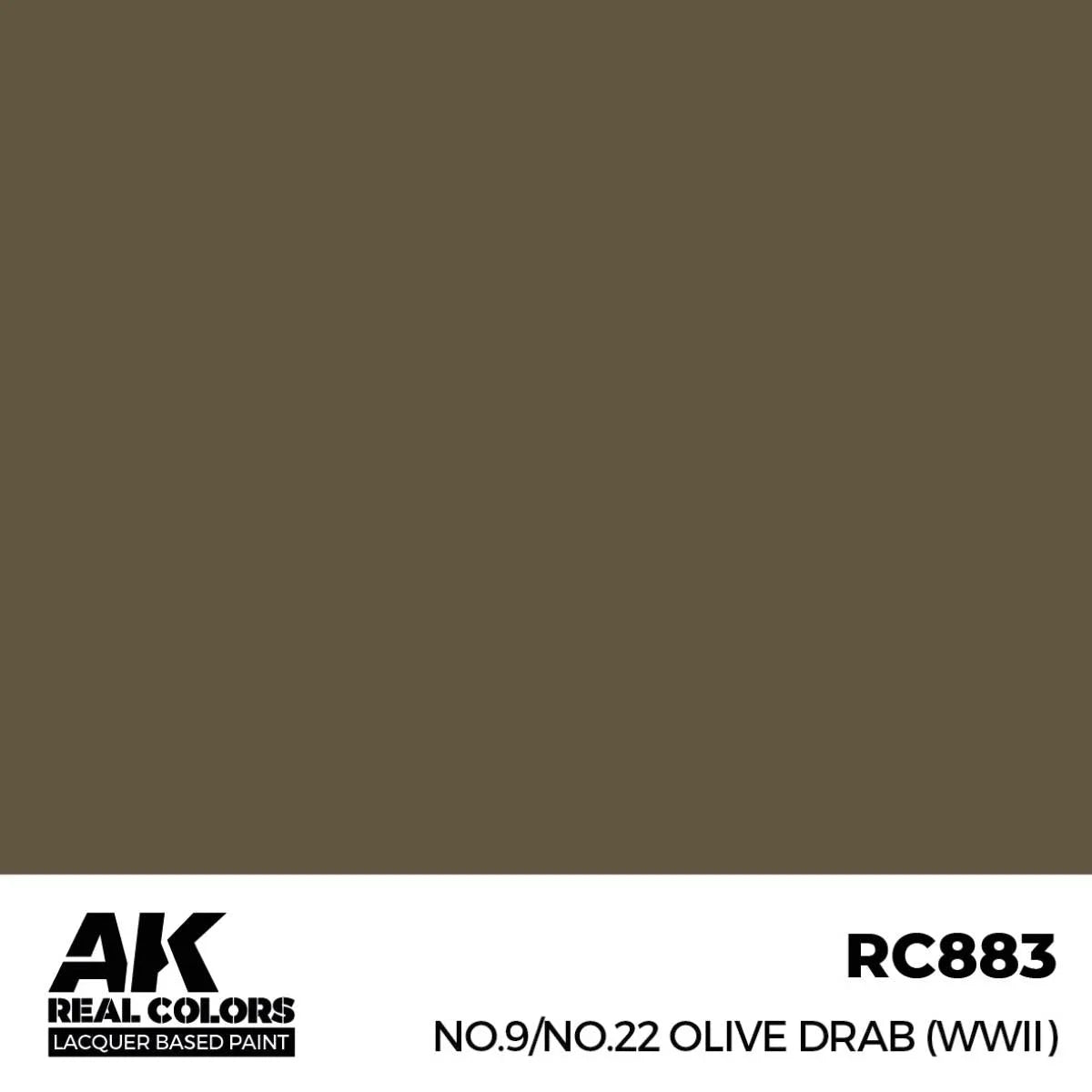 RC883 - AK Real Colors - Olive Drab No.9 / No.22 - Product Image