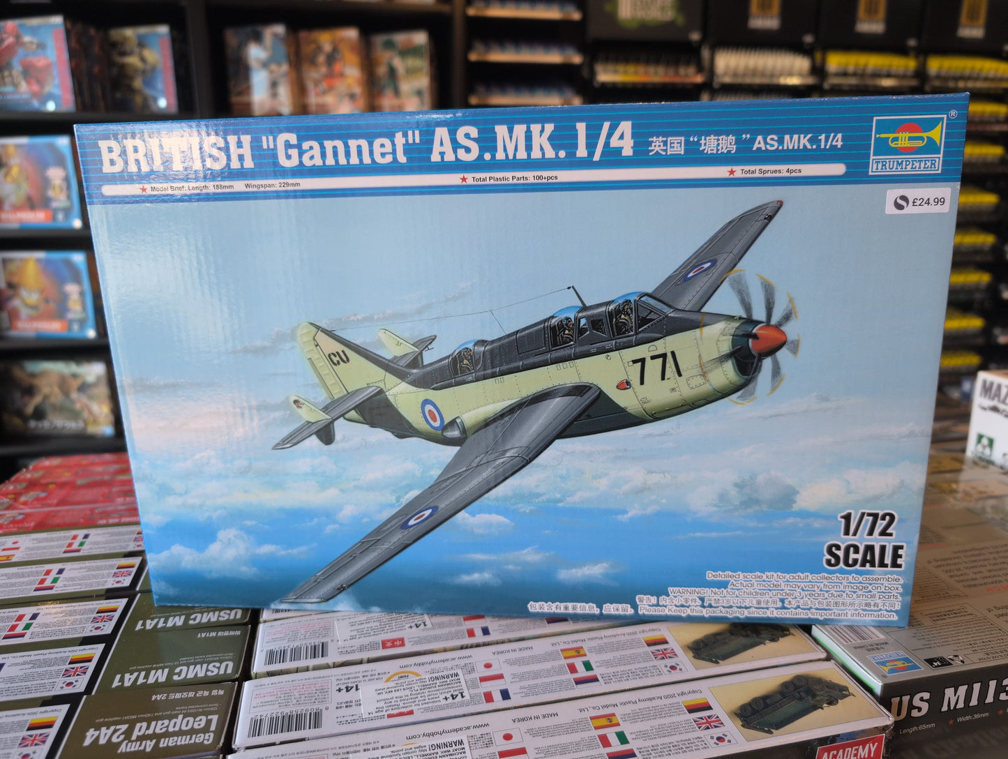 1/72 Trumpeter - British Royal Navy Fairey Gannet AS Mk 1/4 Anti-Submarine Aircraft