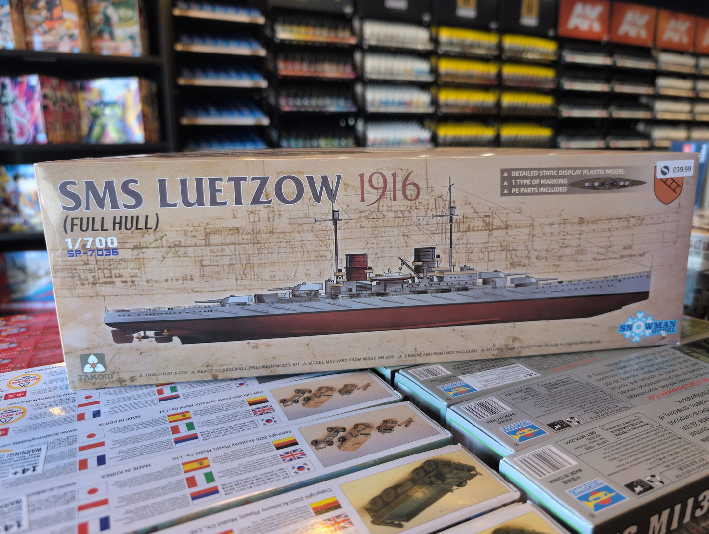 1/700 Takom - German Navy SMS Lützow Battlecruiser Ship 1916 (Full Hull)