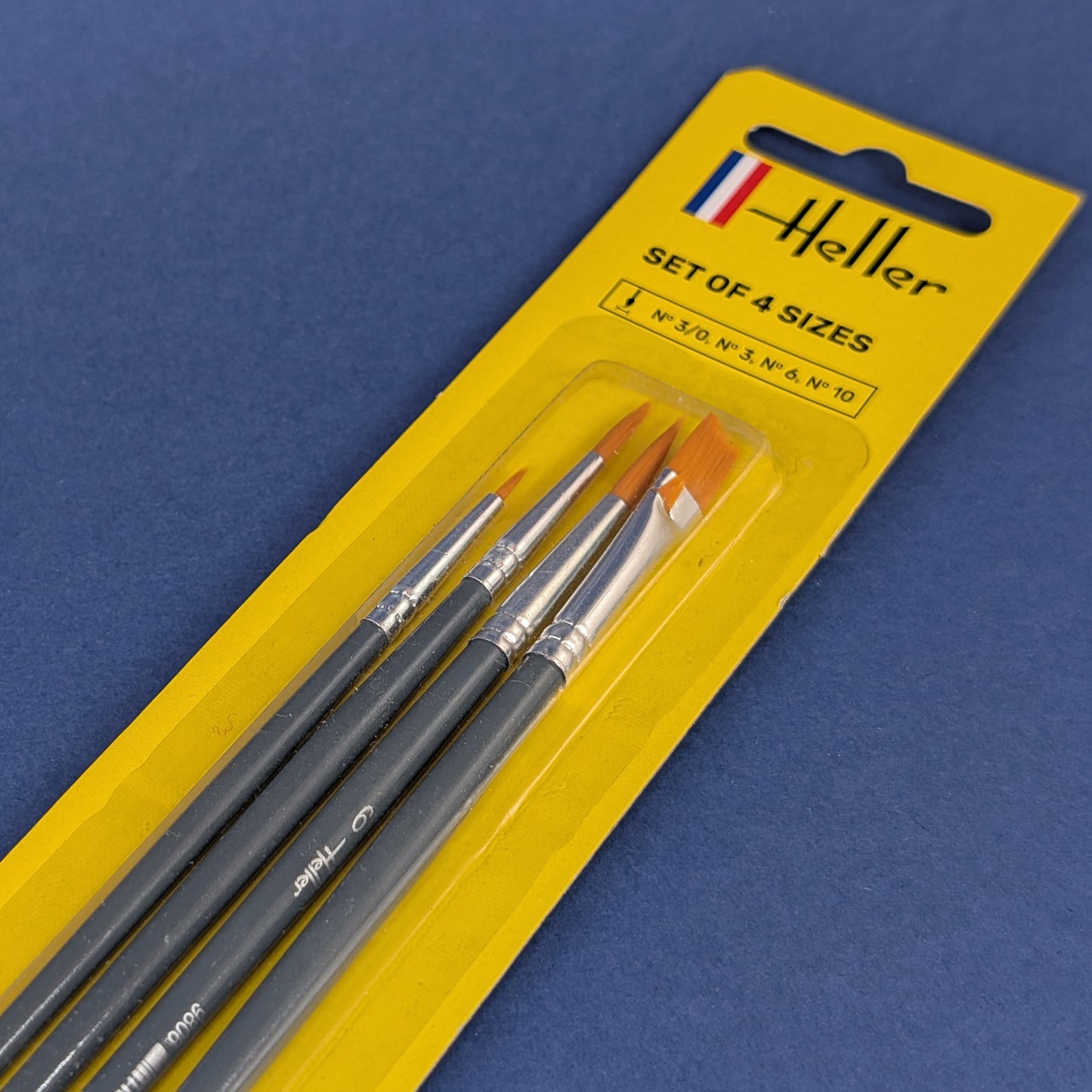 Heller - Paint Brushes Set (No. 3/0, 3, 6, 10)