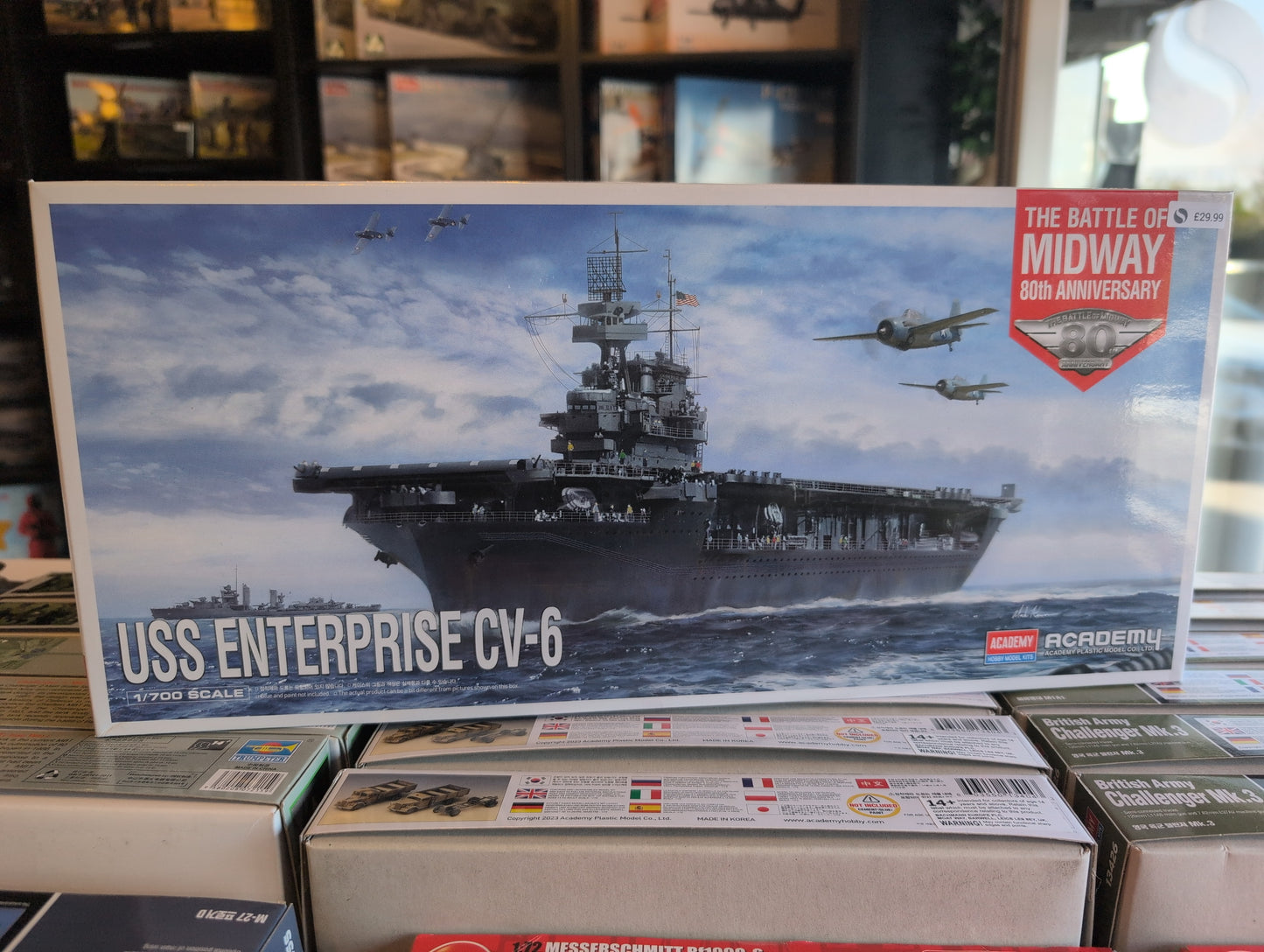 1/700 Academy - US Navy USS Enterprise CV-6 "Battle of Midway" Aircraft Carrier Ship
