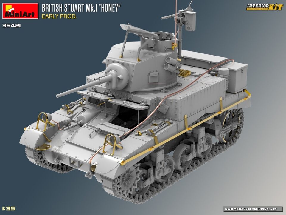1/35 MiniArt - Stuart Mk.I Honey,Early Prod w/ SunShield (PRE-ORDER SPRING/SUMMER 2025)