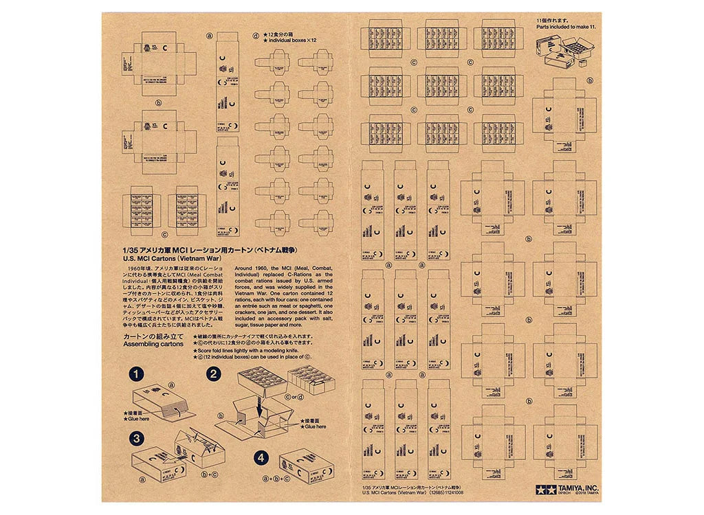 Tamiya 1/35 Military - 1/35 U.S. MCI Cartons (Vietnam War) - 12685 - Product Image