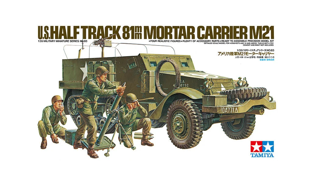 Tamiya 1/35 Military - 1/35 U.S. Mortar Carrier M21 - 35083 (PRE-ORDER) - Product Image