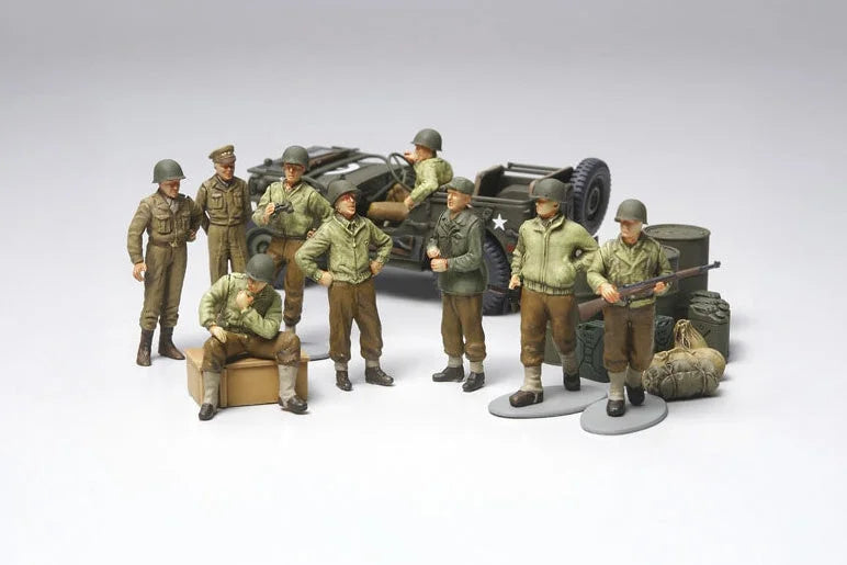Tamiya 1/48 Military - U.S. Army WWII Infantry at Rest with Jeep - 32552 - Product Image