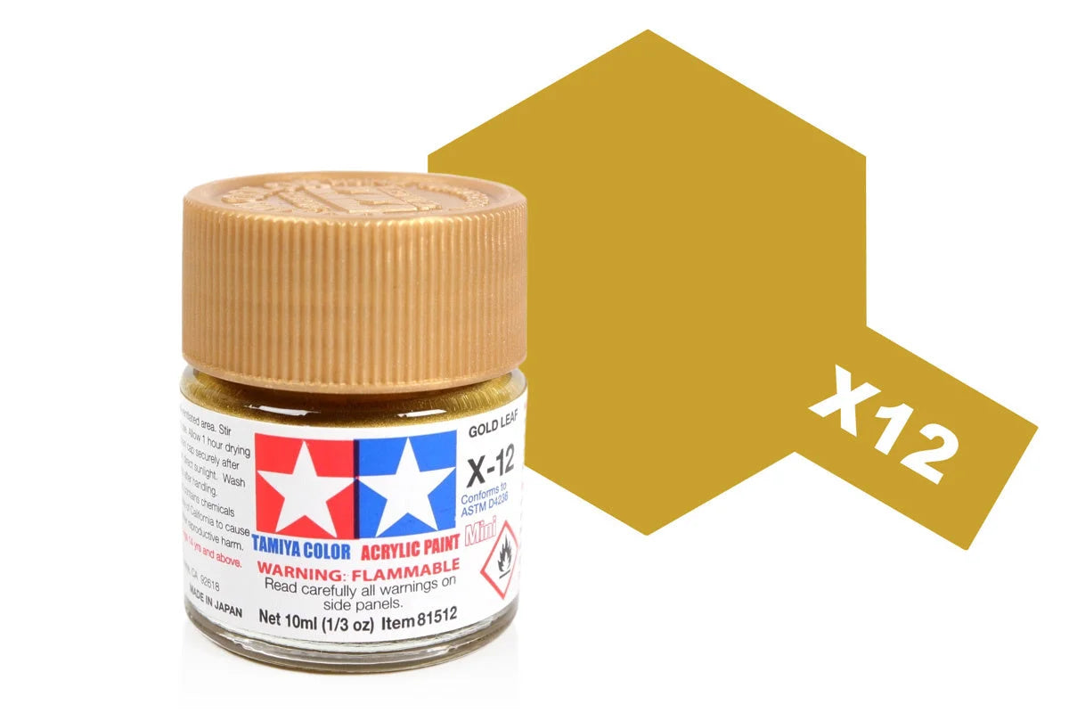 Tamiya Acrylic Mini X-12 Gold Leaf 10ml (81512)