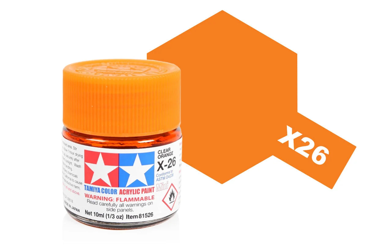 Tamiya Acrylic Mini X-26 Clear Orange 10ml (81526)