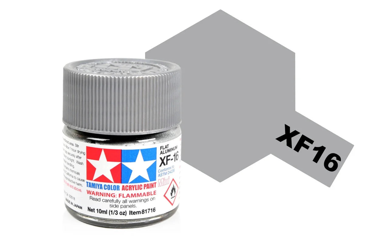 Tamiya Acrylic Mini XF-16 Flat Aluminium 10ml (81716)