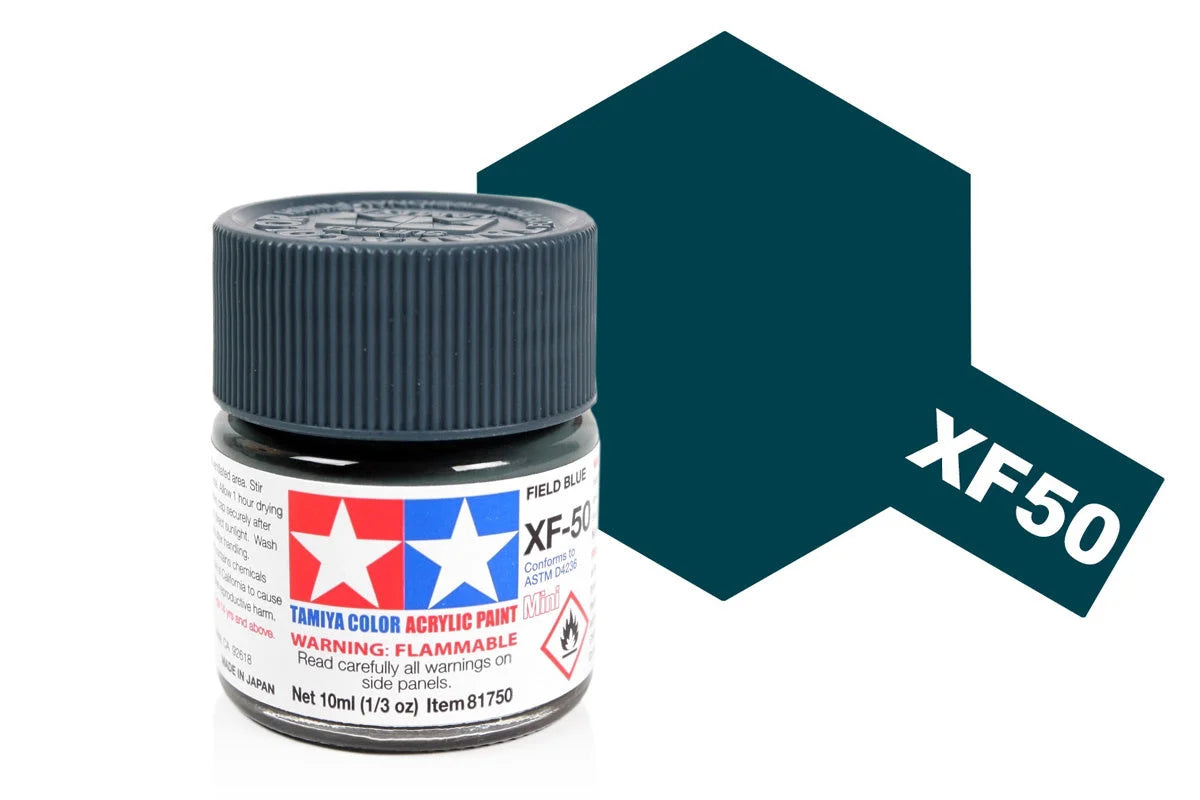 Tamiya Mini Acrylic - Acrylic Mini XF-50 Field Blue - 81750 - Product Image