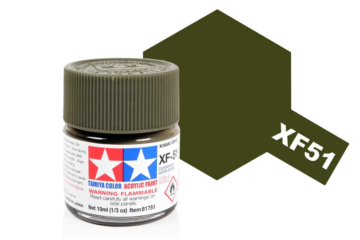 Tamiya Mini Acrylic - Acrylic Mini XF-51 Khaki Drab - 81751 - Product Image