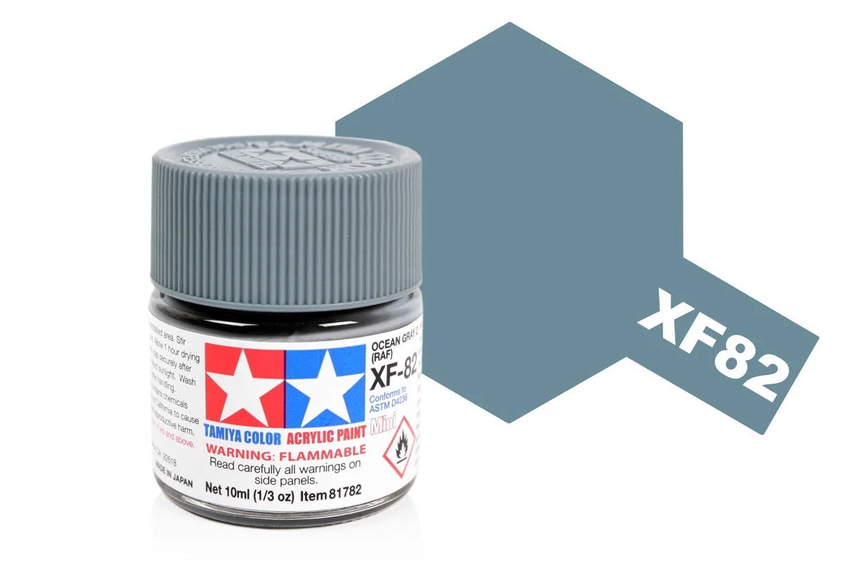 Tamiya Mini Acrylic - Acrylic Mini XF-82 RAF Ocean Grey 2 - 81782 - Product Image