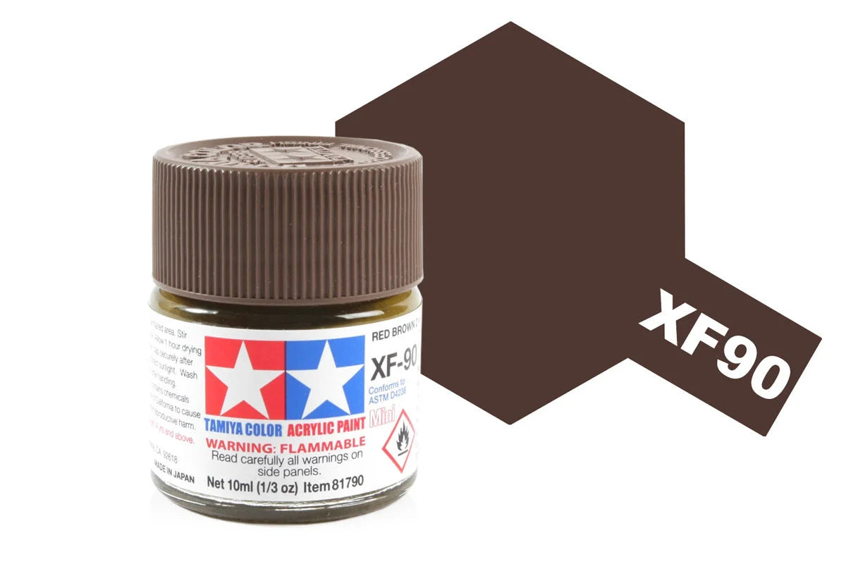 Tamiya Mini Acrylic - Acrylic Mini XF-90 Red Brown 2 - 81790 - Product Image