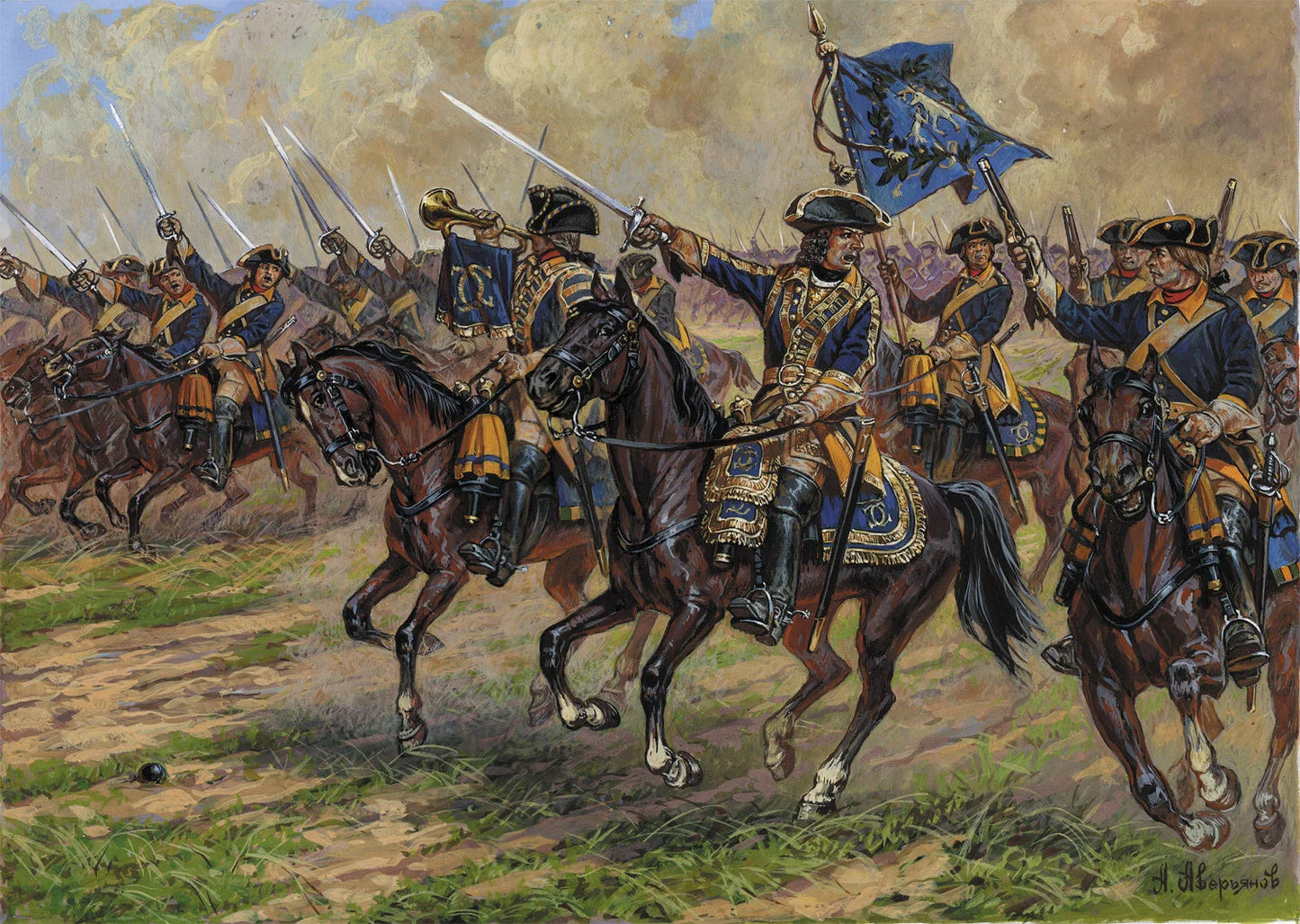 Zvezda 1/72 scale Swedish cavalry figure set Z8057