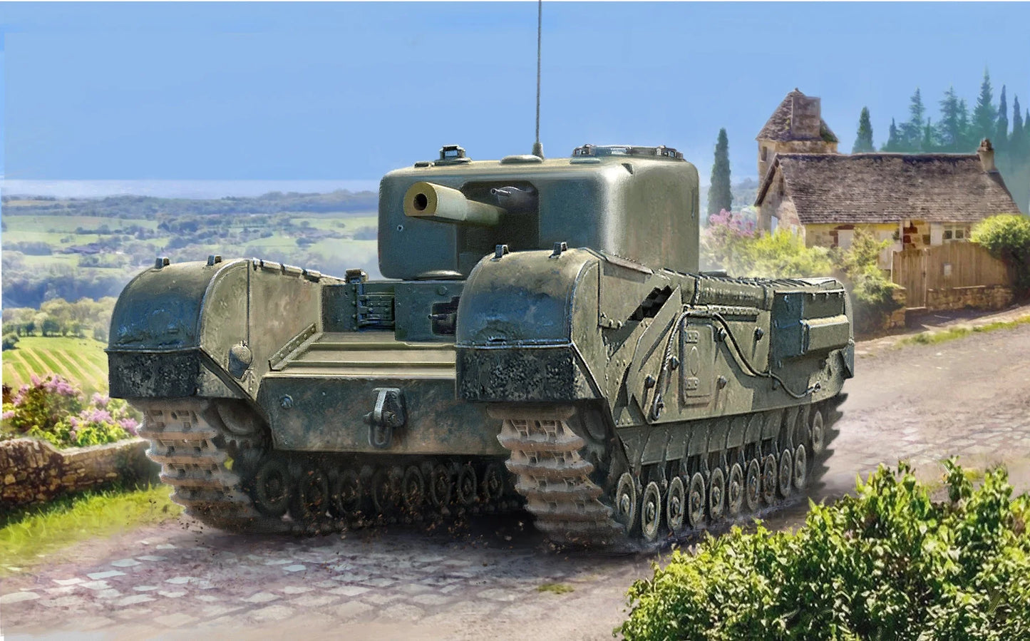 Zvezda 1/100 scale British Churchill tank model kit Z6294, Art of Tactic range