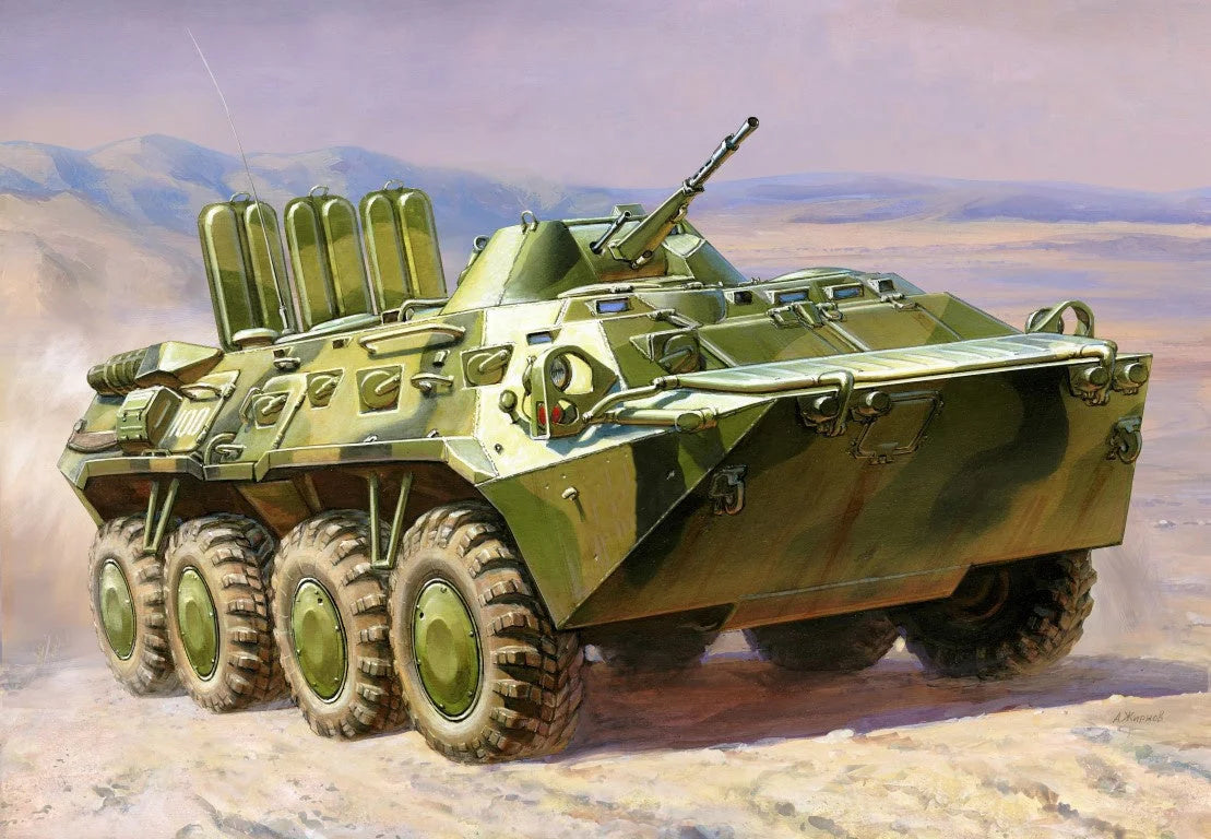 Zvezda 1/100 scale BTR-80 armoured personnel carrier model kit Z7401, Art of Tactic range