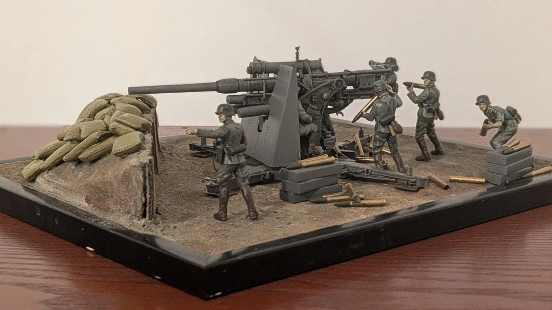 Tamiya 1/35 88mm Flak 36/37 diorama built by Richard Tomlin