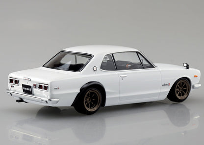 1/32 Aoshima - Snap Kit Nissan Skyline 2000 GTR White with Custom Wheels