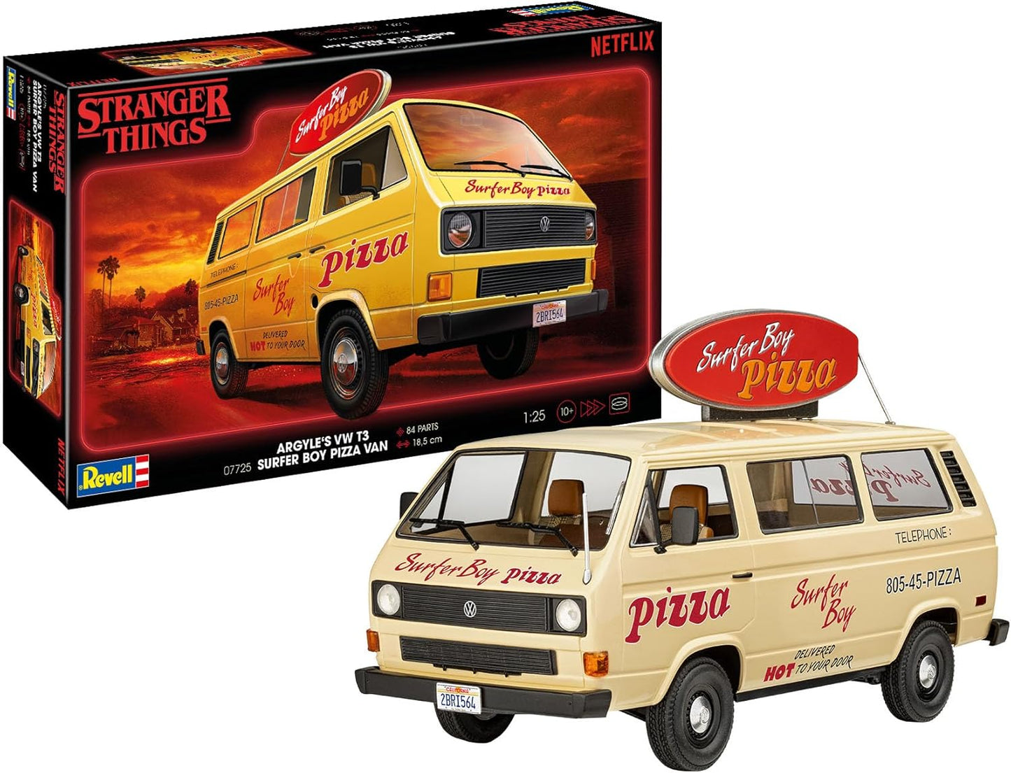 1/25 Revell - Argyle's VW T3 Surfer Boy Pizza Van (Stranger Things)
