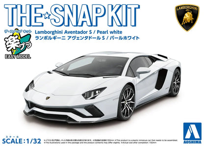 1/32 Aoshima - Snap Kit Lamborghini Adventador S Pearl White - Product Image