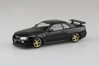 1/32 Aoshima - Snap Kit Nissan R34 Skyline GTR Custom Wheel Black Pearl - Product Image