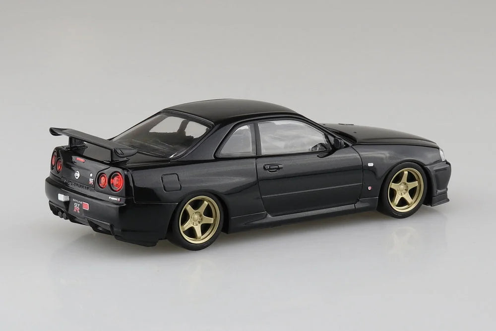 1/32 Aoshima - Snap Kit Nissan R34 Skyline GTR Custom Wheel Black Pearl - Product Image