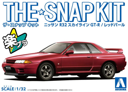 1/32 Aoshima - Snap Kit Nissan Skyline R32 GT-R Red Pearl - Product Image