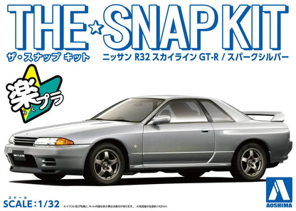 1/32 Aoshima - Snap Kit Nissan Skyline R32 GT-R Spark Silver - Product Image