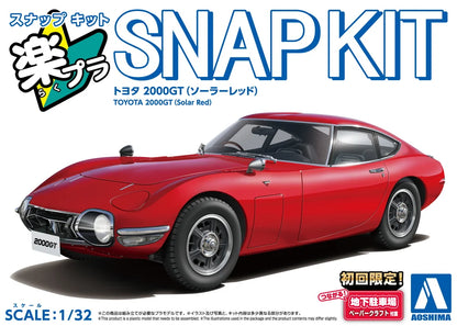 1/32 Aoshima - Snap Kit Toyota 2000GT Solar Red - Product Image