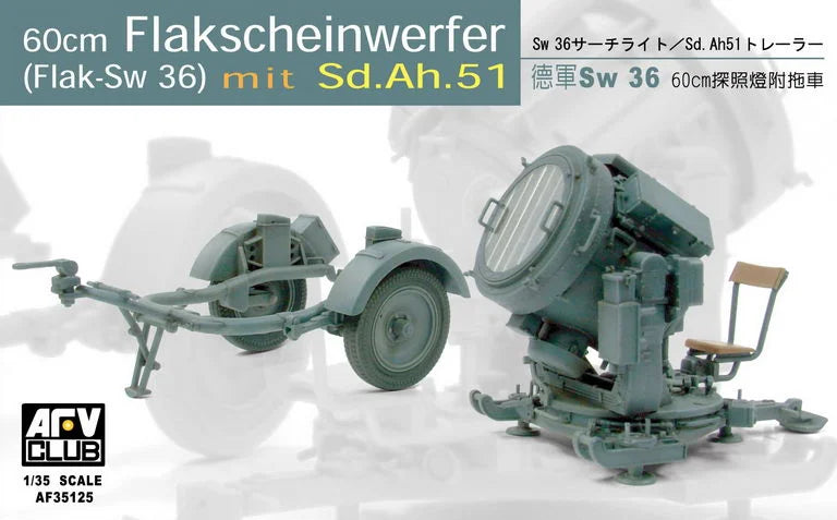 1/35 AFV Club - German Army Sw-36 Searchlight & SdAh 51 Trailer - Product Image