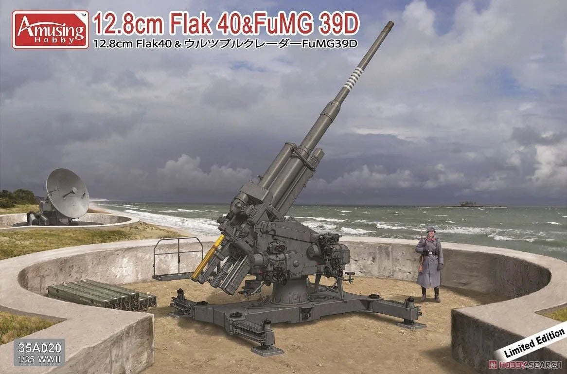 1/35 Amusing Hobby - 12.8cm Flak 40 & FuMG 39D - Product Image
