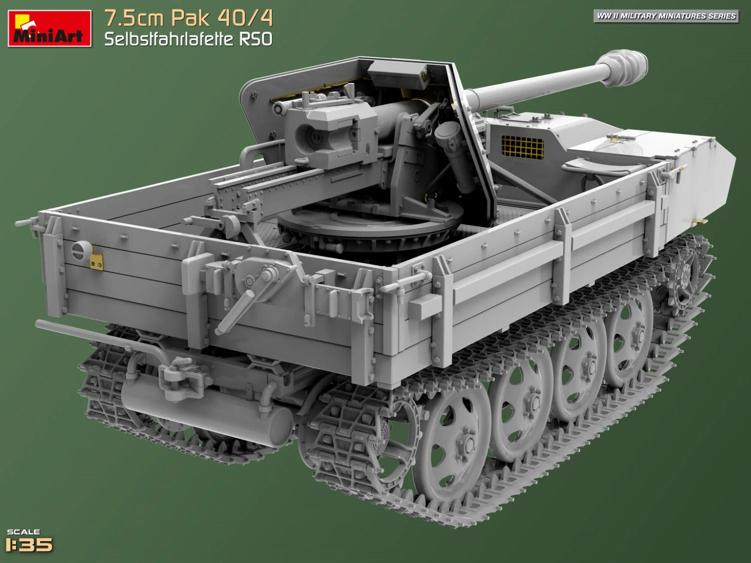 1/35 MiniArt - 7.5cm PaK 40/4 Selbstfahrlafette RSO 35483 - Product Image