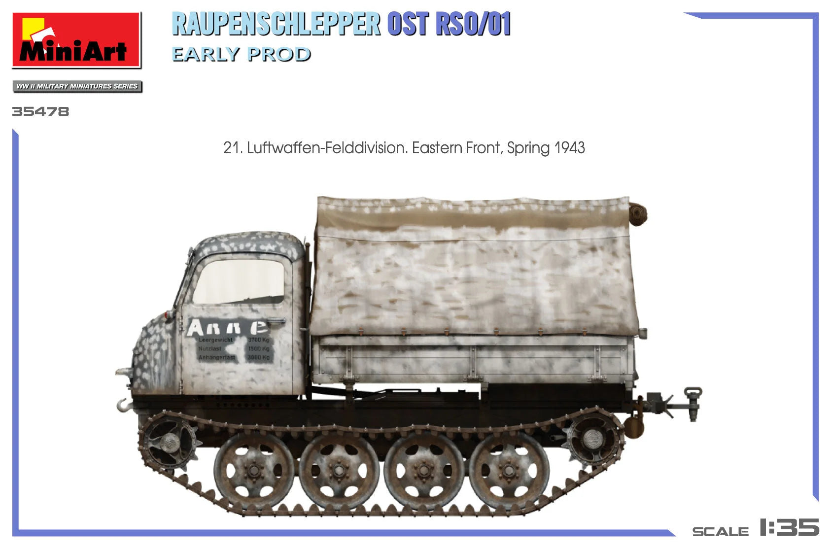 1/35 MiniArt - Raupenschlepper Ost RSO/01. Early Production 35478 - Product Image