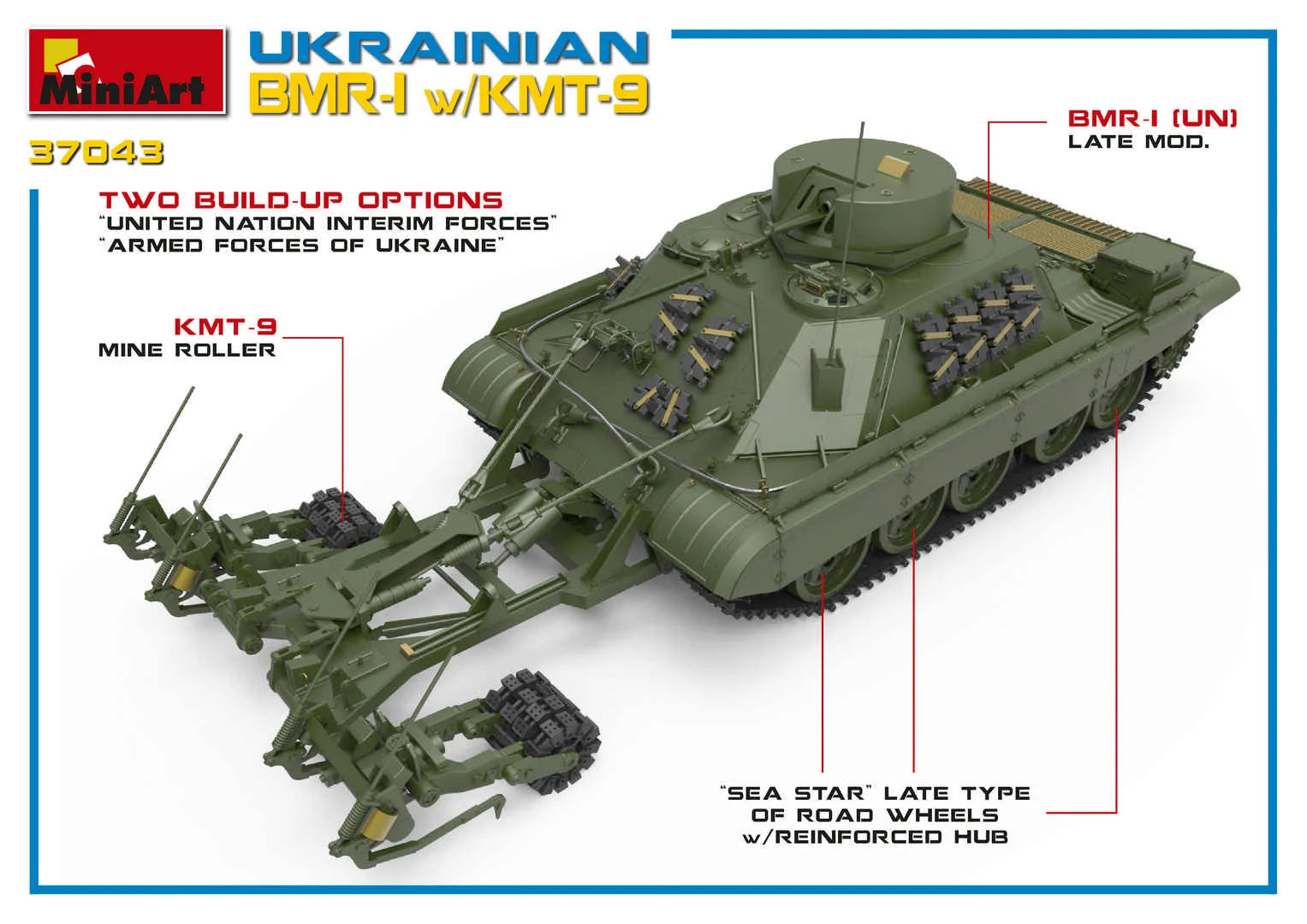 1/35 MiniArt - Ukranian BMR-1 w/KMT-9 37043 - Product Image
