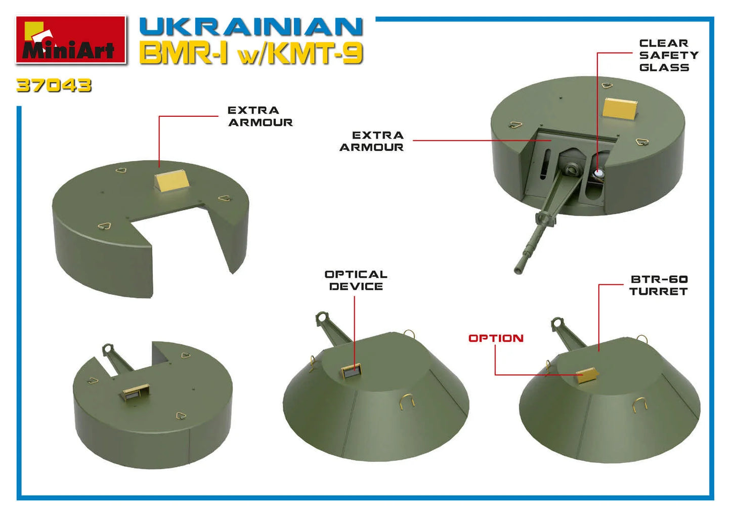 1/35 MiniArt - Ukranian BMR-1 w/KMT-9 37043 - Product Image
