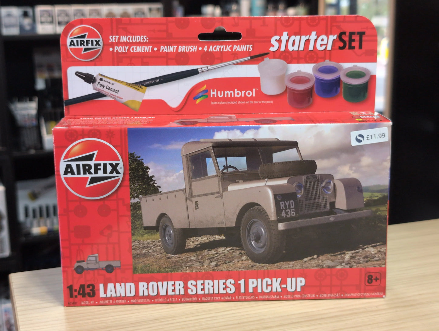1/43 Airfix - Land Rover Series 1 Pick-Up Starter Set - Product Image