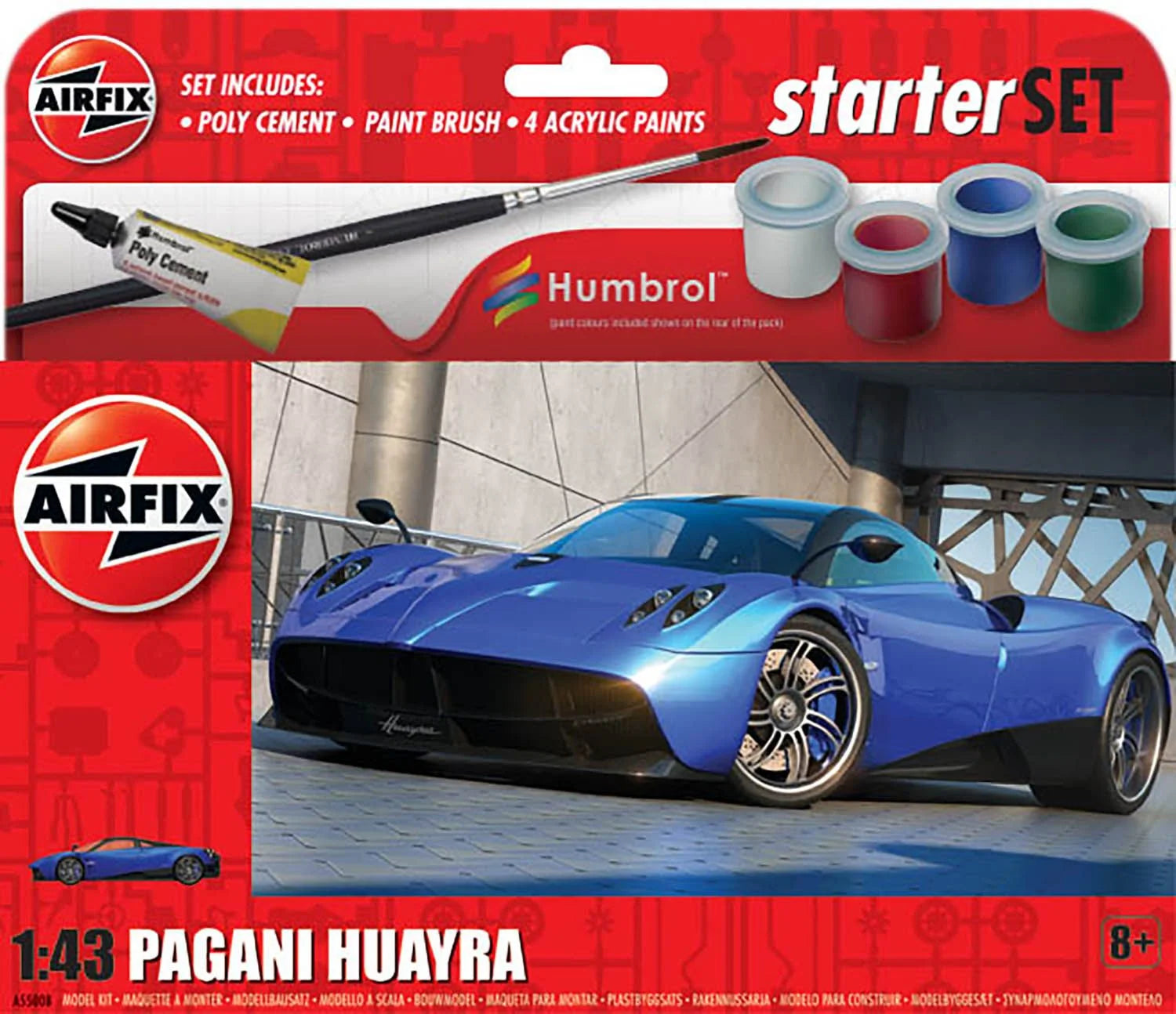 1/43 Airfix - Pagani Huayra Starter Set - Product Image