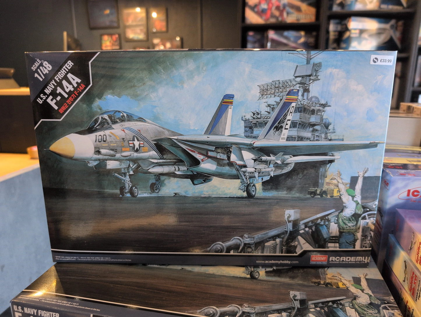 1/48 Academy - US Navy F-14A Tomcat Fighter Aircraft - Product Image