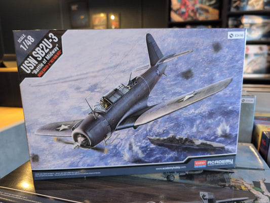 1/48 Academy - US Navy SB2U-3 Vindicator "Battle of Midway" Dive Bomber Aircraft - Product Image