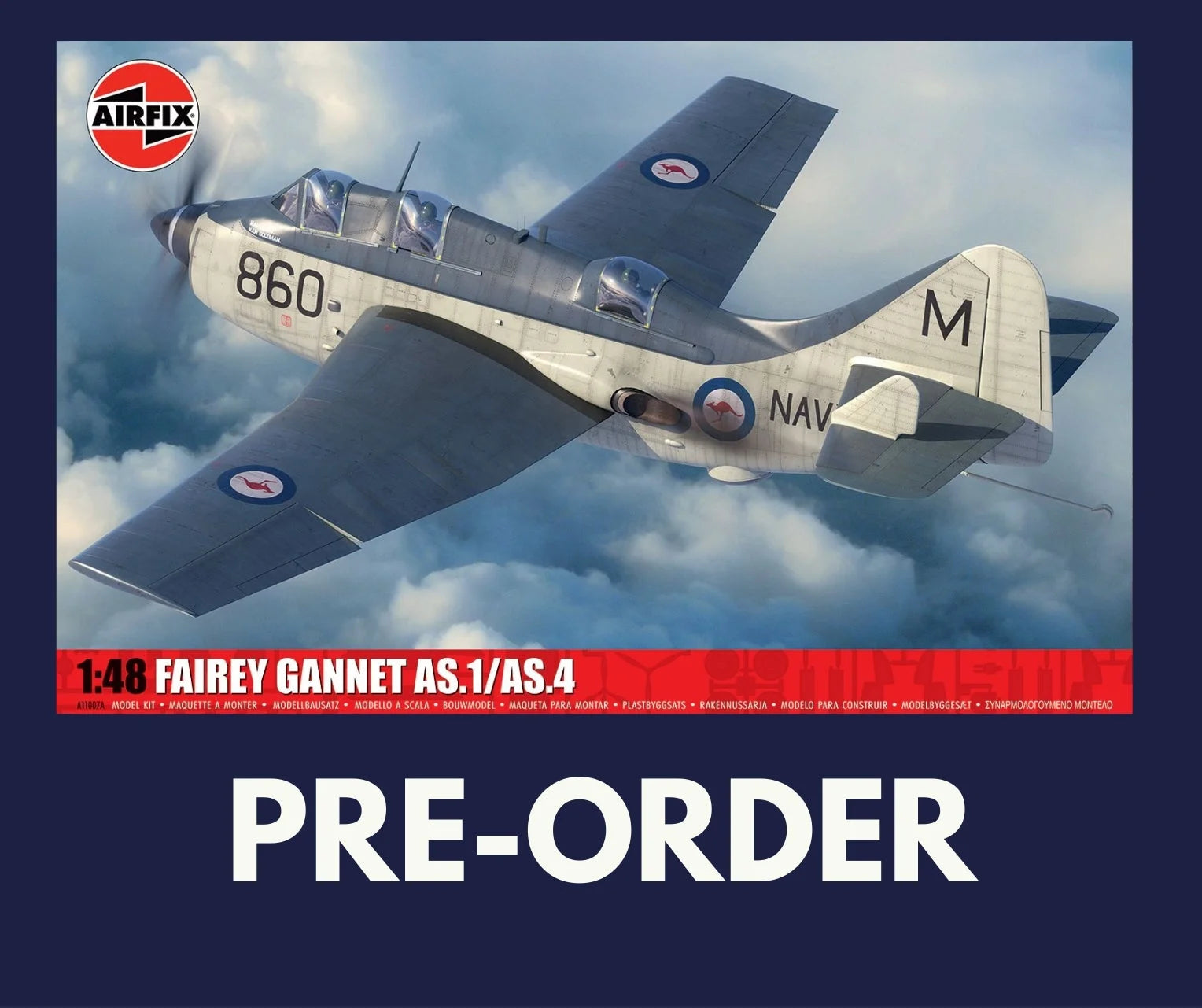 1/48 Airfix -  Fairey Gannet AS.1/AS.4 Export Schemes (PRE-ORDER) - Product Image