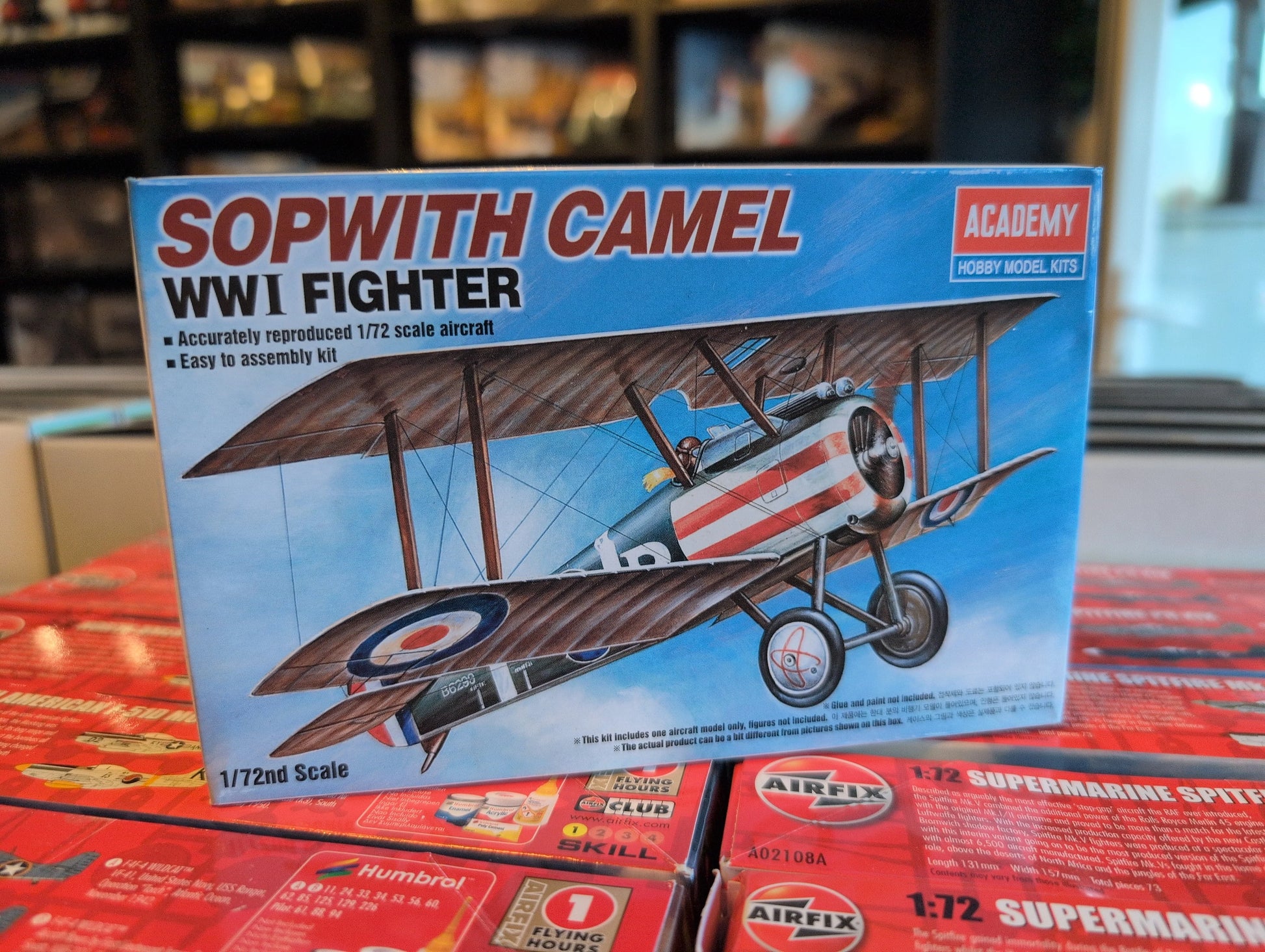 1/72 Academy - British Royal Naval Air Service Sopwith Camel WWI Fighter Aircraft - Product Image