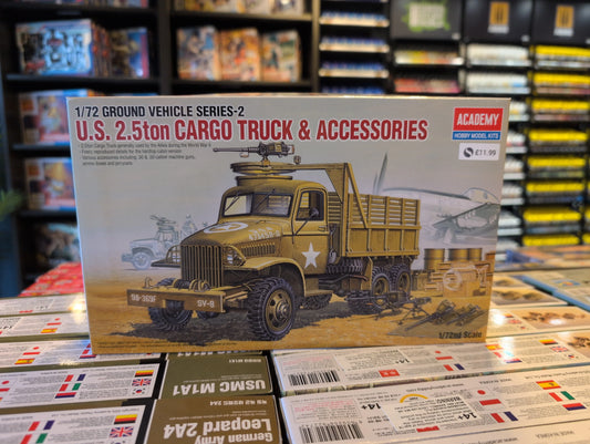 1/72 Academy - U.S. 2.5ton Cargo Truck & Accessories 13402 - Product Image