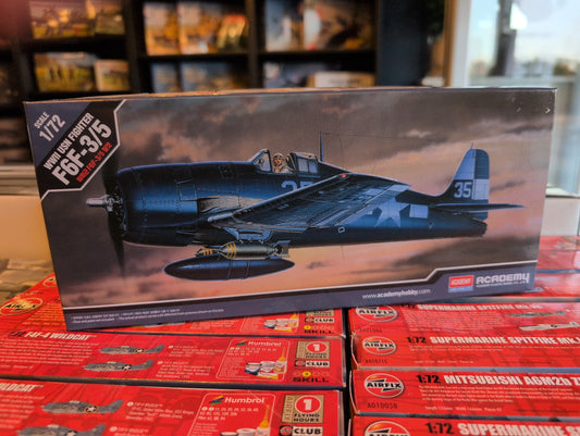 1/72 Academy - US Navy F6F-3/5 Hellcat Fighter Aircraft - Product Image