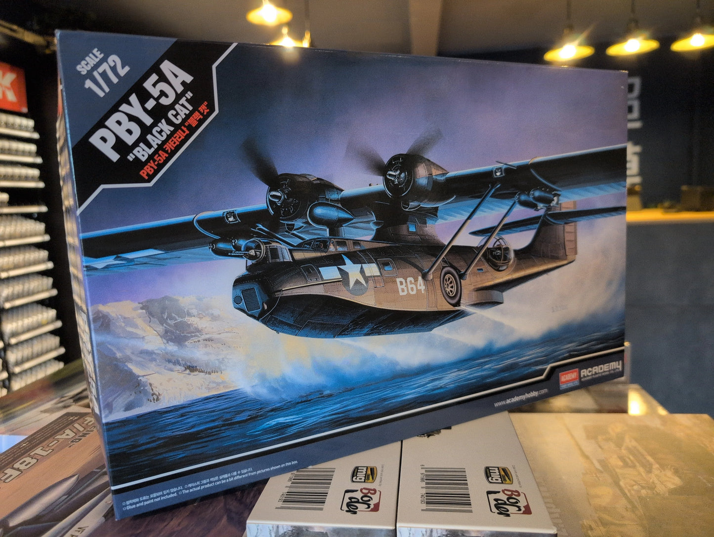 1/72 Academy - US Navy PBY-5A “Black Cat” Catalina Flying Boat Aircraft - Product Image