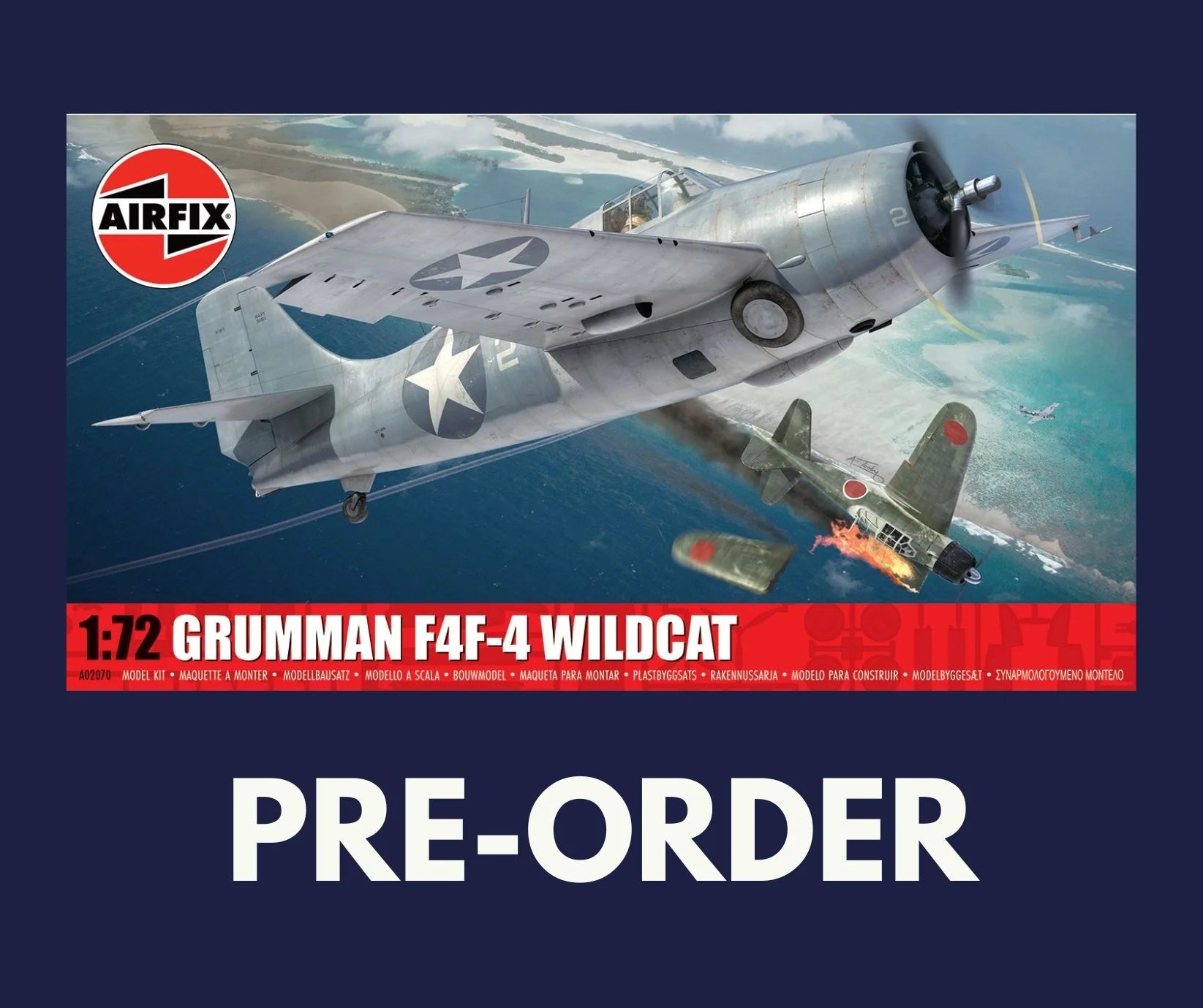 1/72 Airfix - Grumman F4F-4 Wildcat A02070 (PRE-ORDER) - Product Image