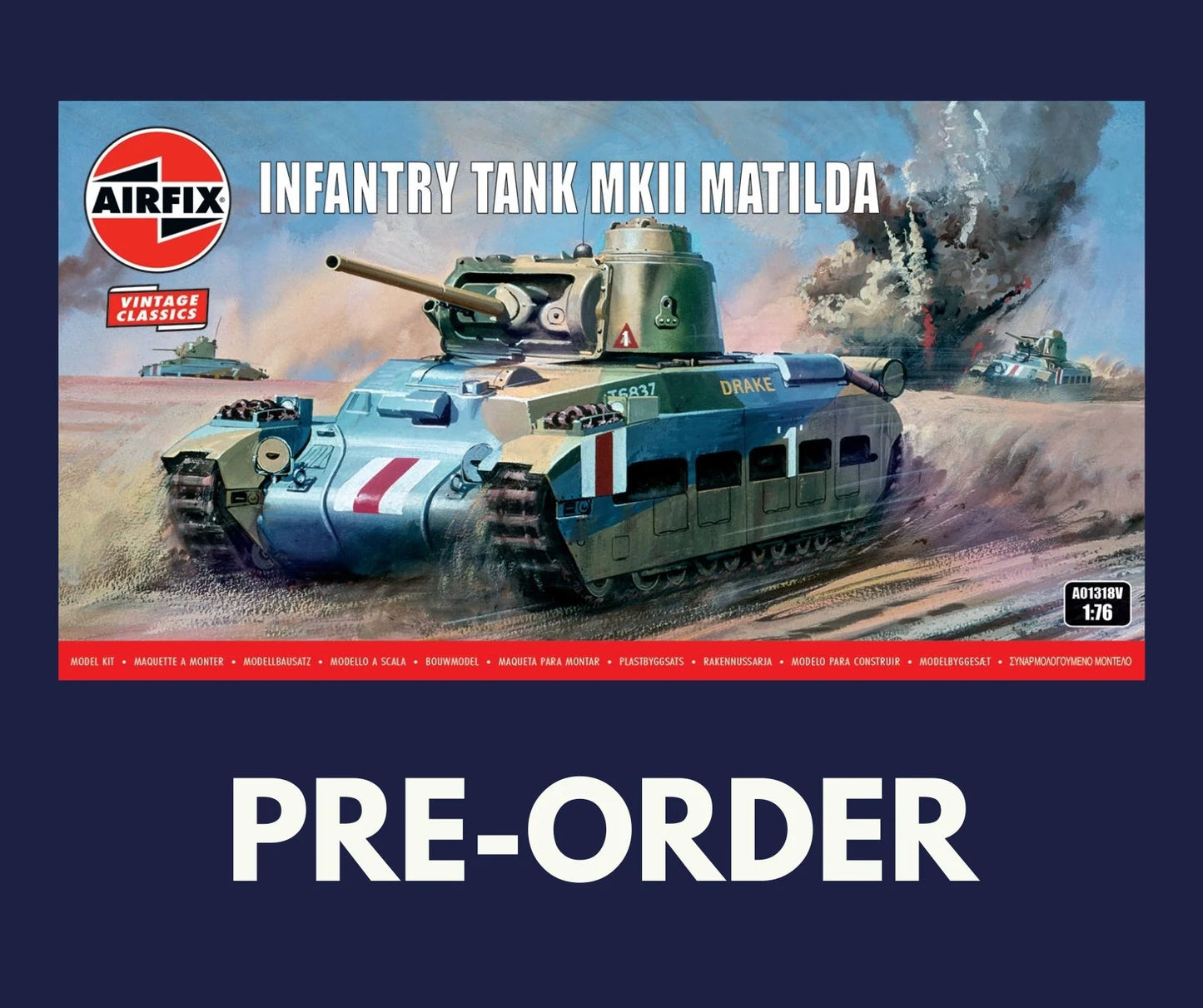 1/72 Airfix - Infantry Tank Mk.II Matilda A01318V  (PRE-ORDER) - Product Image