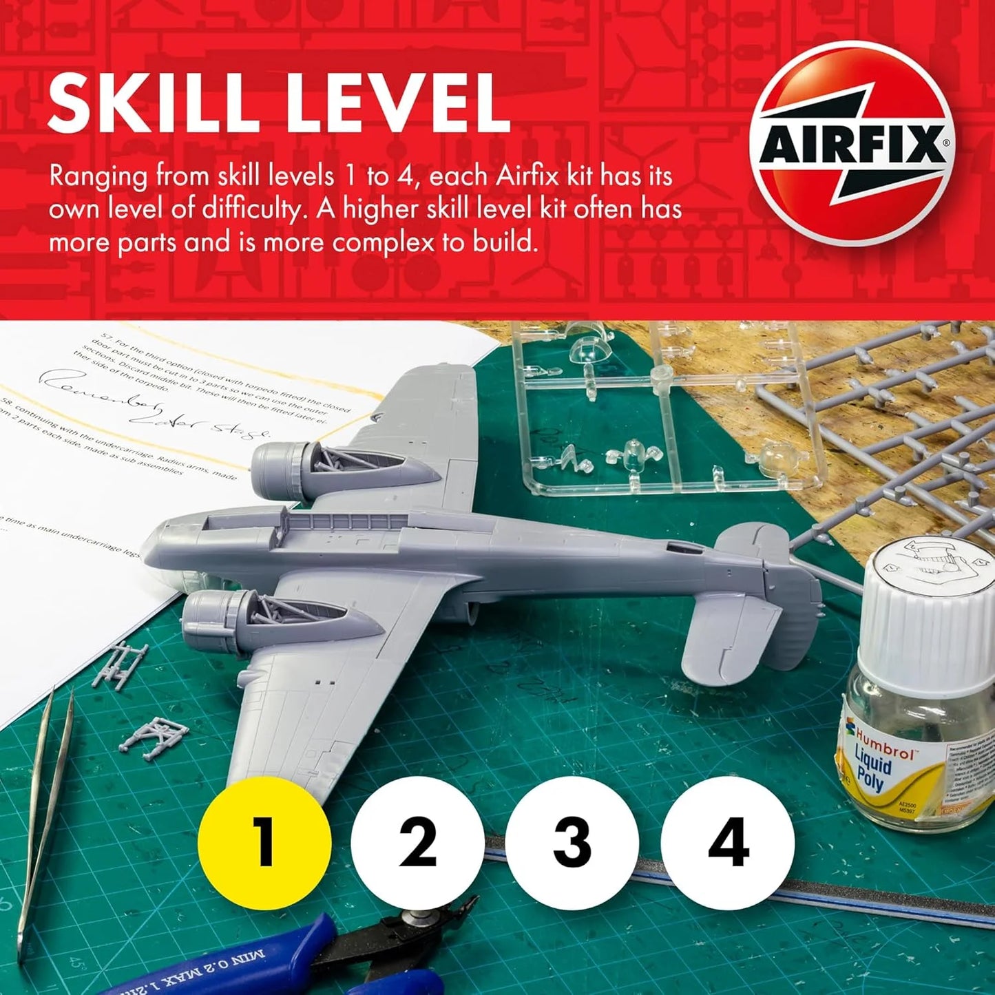 1/72 Airfix - Red Arrows Hawk Starter Set - Product Image