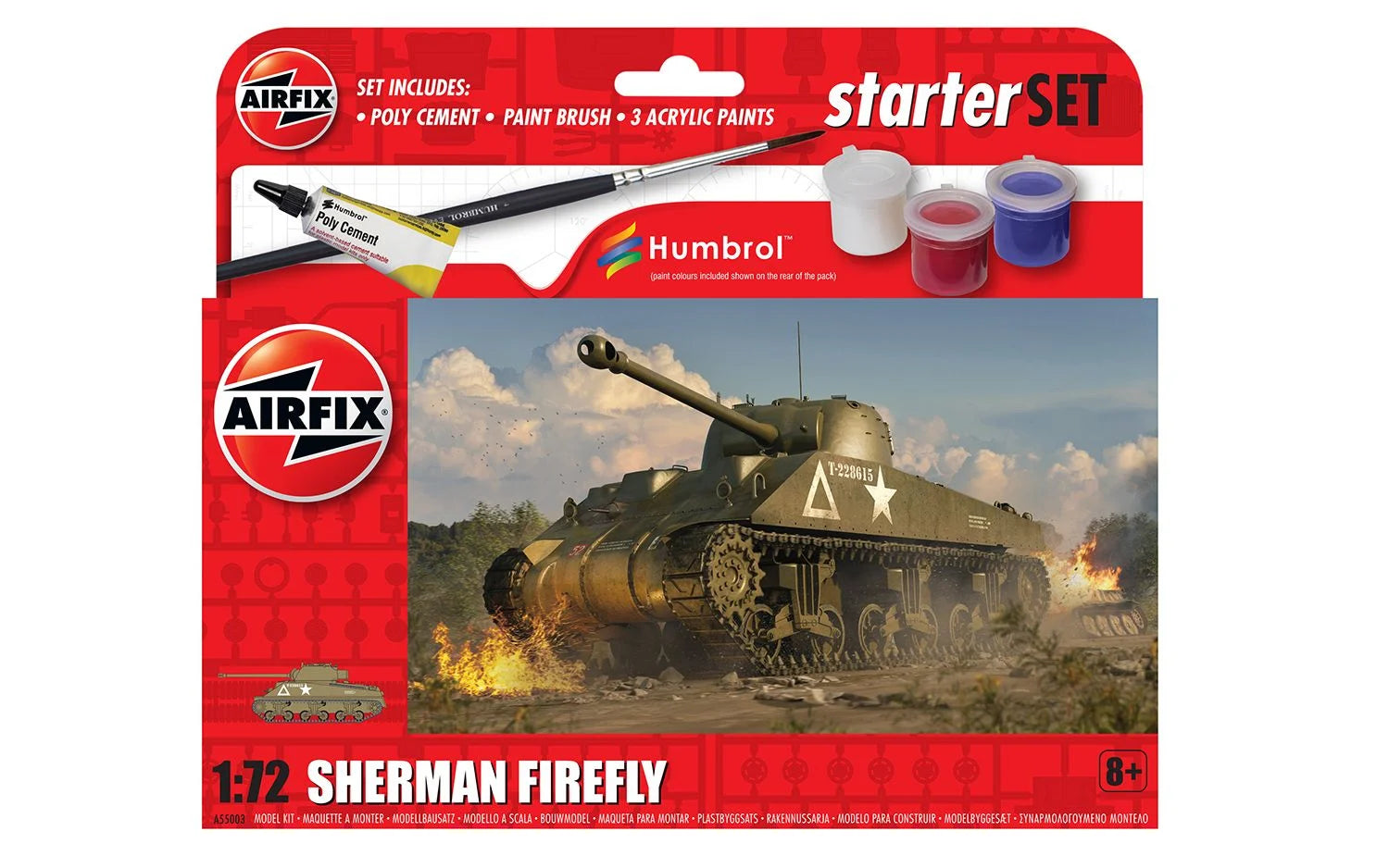 1/72 Airfix - Sherman Firefly Starter Set - Product Image