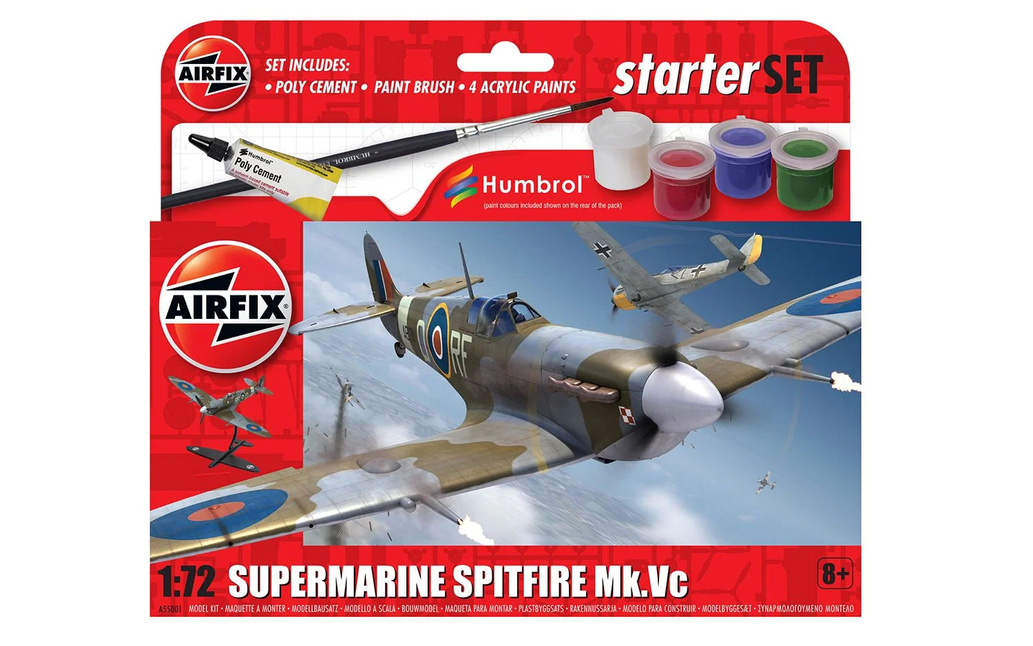 1/72 Airfix - Supermarine Spitfire Mk.VC Starter Set - Product Image