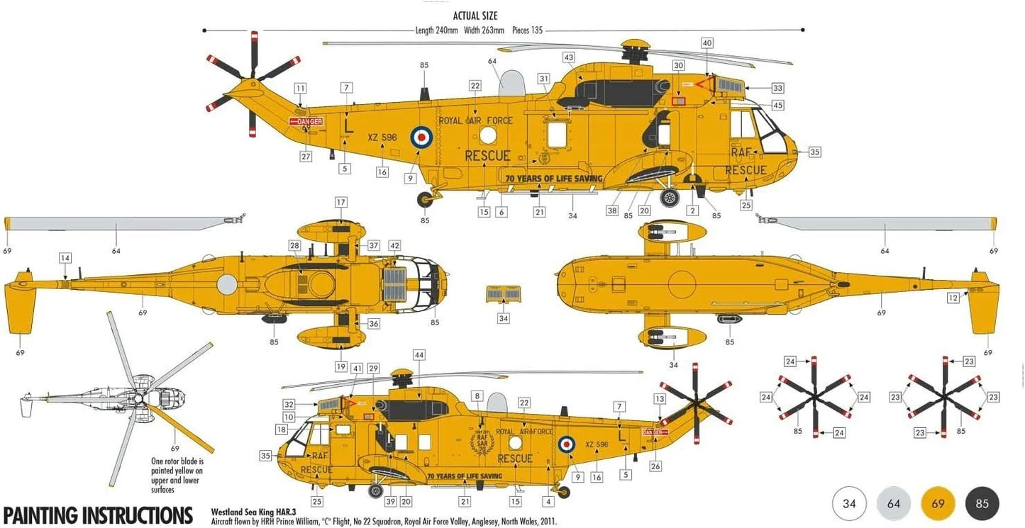 1/72 Airfix - Westland Sea King HAR.3 Starter Set - Product Image